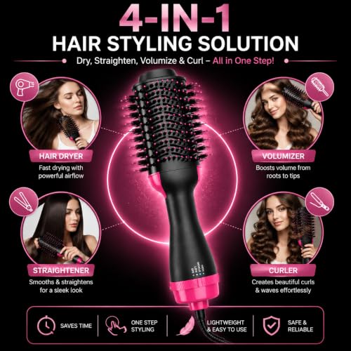 SWIREUK Spazzola Asciugacapelli e Volumizzante 4-in-1
